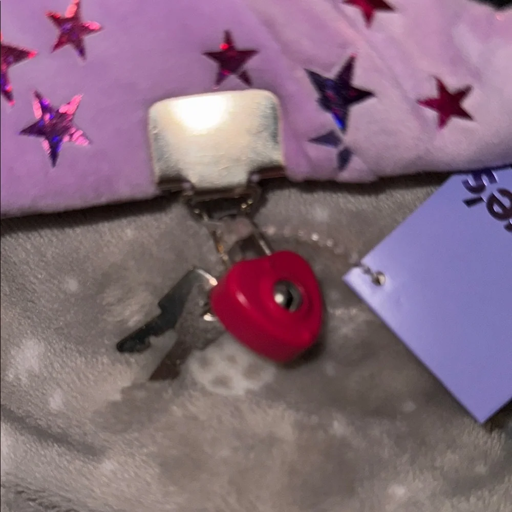 BNWT- Claire's padlock Purple Panda Plush Notebook-Penelope is her name Bonuses!